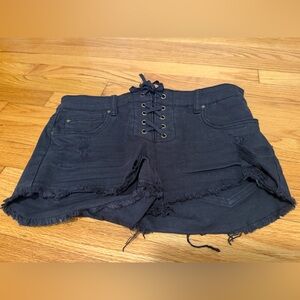 Billabong Dark Denim Lace-Up Shorts